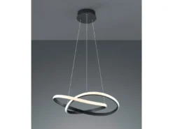 LED Pendelleuchte COURSE Schwarz Stufen Dimmer 3000K Warmweiß, Ø 60cm
