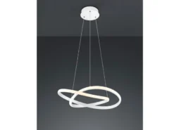 LED Pendelleuchte COURSE Weiß Stufen Dimmer 4000 Kelvin Neutralweiß, Ø 60cm