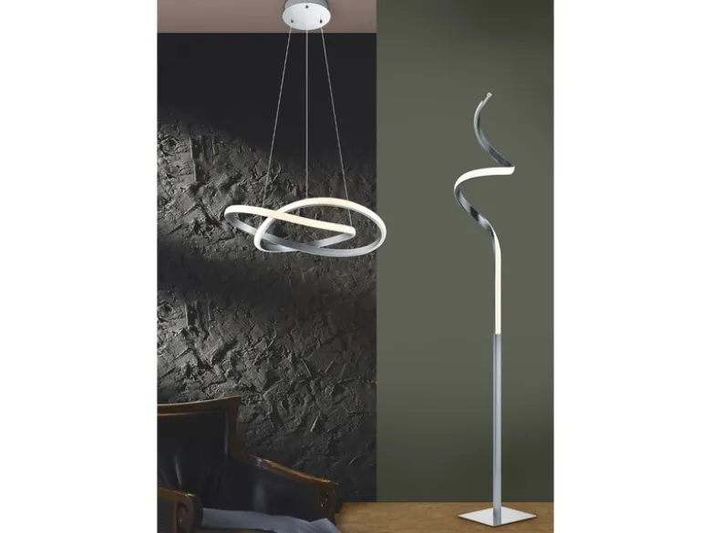 LED Pendelleuchte COURSE Weiß Stufen Dimmer 4000 Kelvin Neutralweiß, Ø 60cm