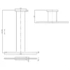 LED Pendelleuchte DONEGAL elektrisch höhenverstellbar, Tageslicht, Breite 150cm