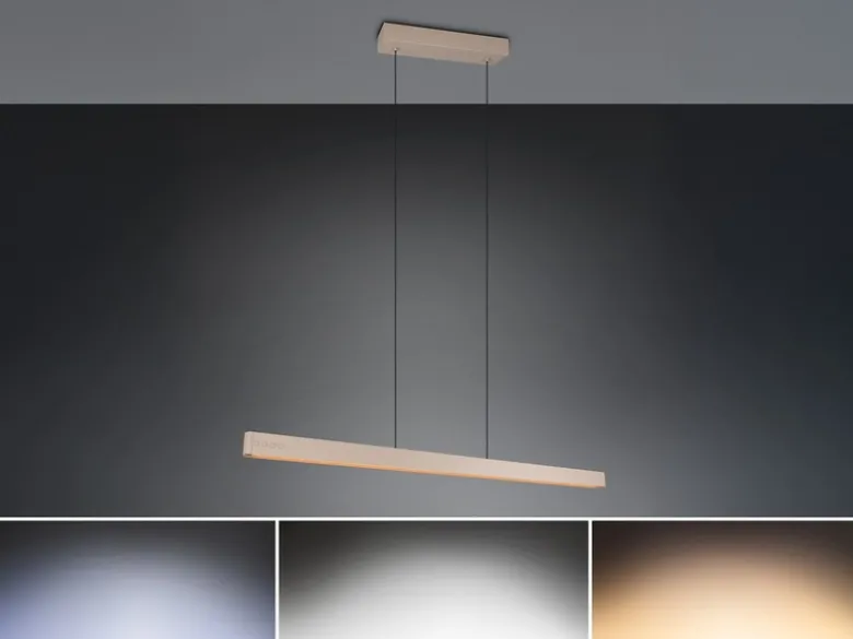 LED Pendelleuchte DONEGAL elektrisch höhenverstellbar, Tageslicht, Breite 150cm