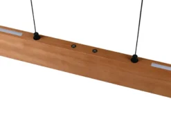 LED Pendelleuchte EDGEWOOD mit Holz, dimmbar & höhenverstellbar, Breite 115cm