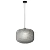LED Pendelleuchte einflammig Kristall Glasschirm Rauchglas, Ø 40cm