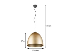 LED Pendelleuchte einflammig Metall Messing rund, Ø 40cm