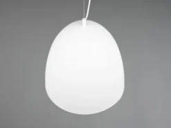 LED Pendelleuchte einflammig Metall Weiß rund, Ø 40cm