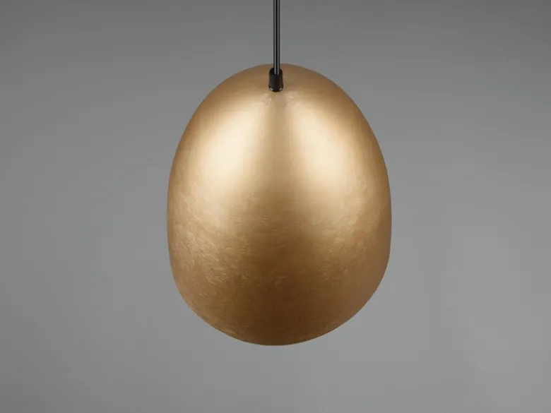 LED Pendelleuchte einflammig Metall Messing rund, Ø 25cm