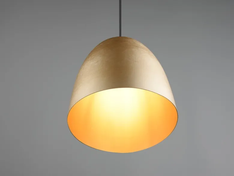 LED Pendelleuchte einflammig Metall Messing rund, Ø 25cm