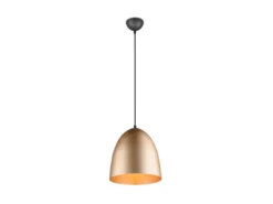 LED Pendelleuchte einflammig Metall Messing rund, Ø 25cm