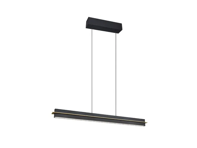 LED Pendelleuchte EMERSON höhenverstellbar & dimmbar, Schwarz, Breite 95cm