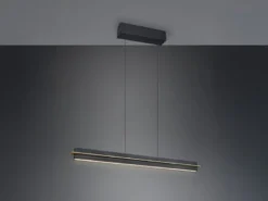 LED Pendelleuchte EMERSON höhenverstellbar & dimmbar, Schwarz, Breite 95cm