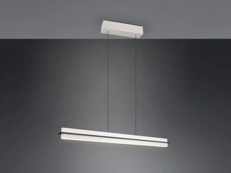 LED Pendelleuchte EMERSON höhenverstellbar & dimmbar, Hellgrau, Breite 95cm