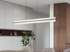 LED Pendelleuchte EMERSON höhenverstellbar & dimmbar, Hellgrau, Breite 95cm