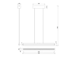 LED Pendelleuchte EMERSON höhenverstellbar & dimmbar, Hellgrau, Breite 95cm