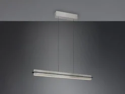 LED Pendelleuchte EMERSON höhenverstellbar & dimmbar, Silber, Breite 95cm