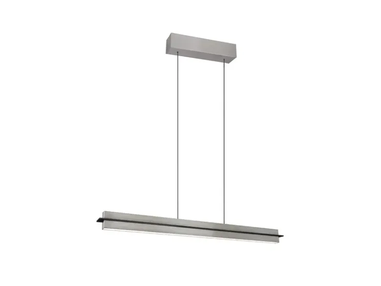 LED Pendelleuchte EMERSON höhenverstellbar & dimmbar, Silber, Breite 95cm