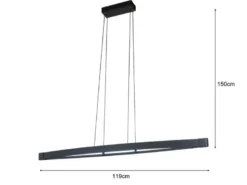 LED Pendelleuchte FENGA dimmbar & CCT Lichtfarbe, Breite 119cm