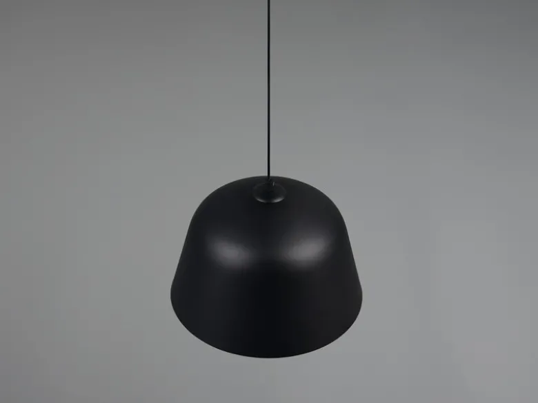 LED Pendelleuchte 1-flammig aus Metall höhenverstellbar in Schwarz, Ø 30cm