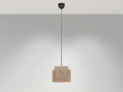 LED Pendelleuchte 1-flammig aus Jute Natur im Boho Stil, Ø 31cm