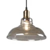 LED Pendelleuchte 1-flammig Glaslampenschirm Amberfarbig, Ø 28cm