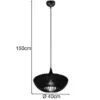 LED Pendelleuchte 1-flammig in Schwarz matt Holz Lamellenlampe, Ø 40 cm