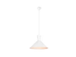 LED Pendelleuchte 1-flammig Metall Lampenschirm Weiß, Ø 35cm