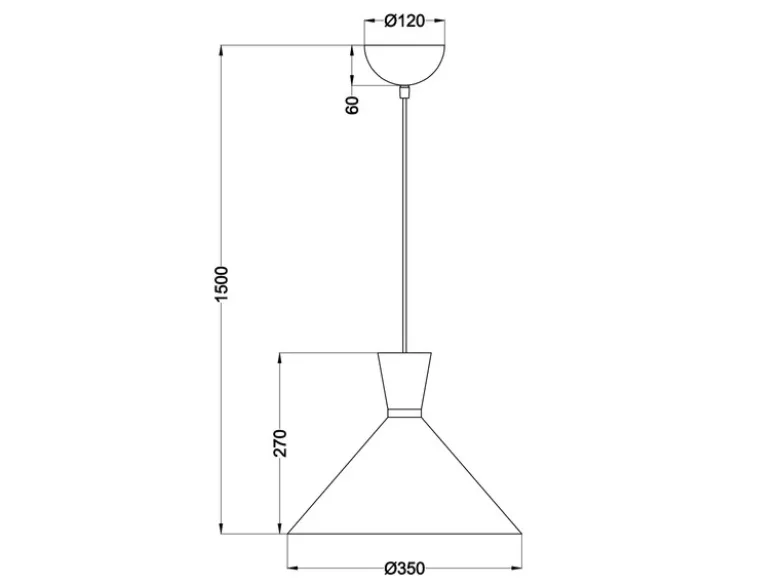 LED Pendelleuchte 1-flammig Metall Lampenschirm Weiß, Ø 35cm
