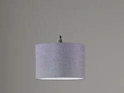 LED Pendelleuchte 1 flammig mit grauem Stoffschirm, Ø 40cm