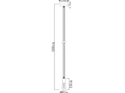 LED Pendelleuchte 1-flammig mit Hanfseil, Abhängung 160cm