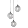 LED Pendelleuchte 3-flammig mit Rauchglas Glaskugeln, Ø 35cm