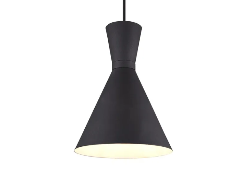 LED Pendelleuchte 1-flammig mit Metallschirm Schwarz, Ø 20cm