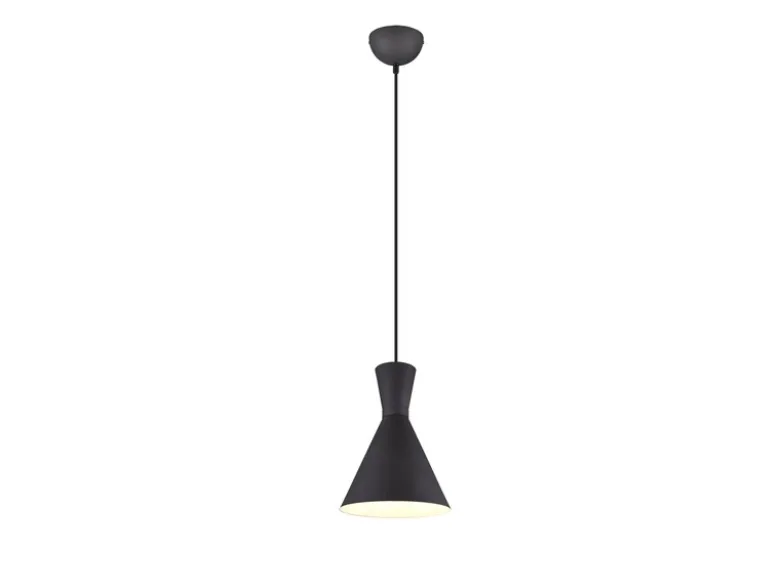 LED Pendelleuchte 1-flammig mit Metallschirm Schwarz, Ø 20cm