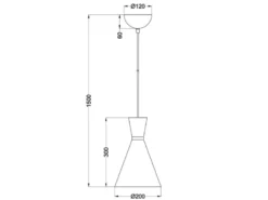 LED Pendelleuchte 1-flammig mit Metallschirm Schwarz, Ø 20cm