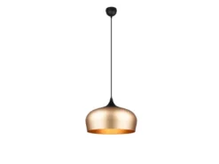 LED Pendelleuchte 1-flammig mit Lampenschirm Messing, Ø 45cm