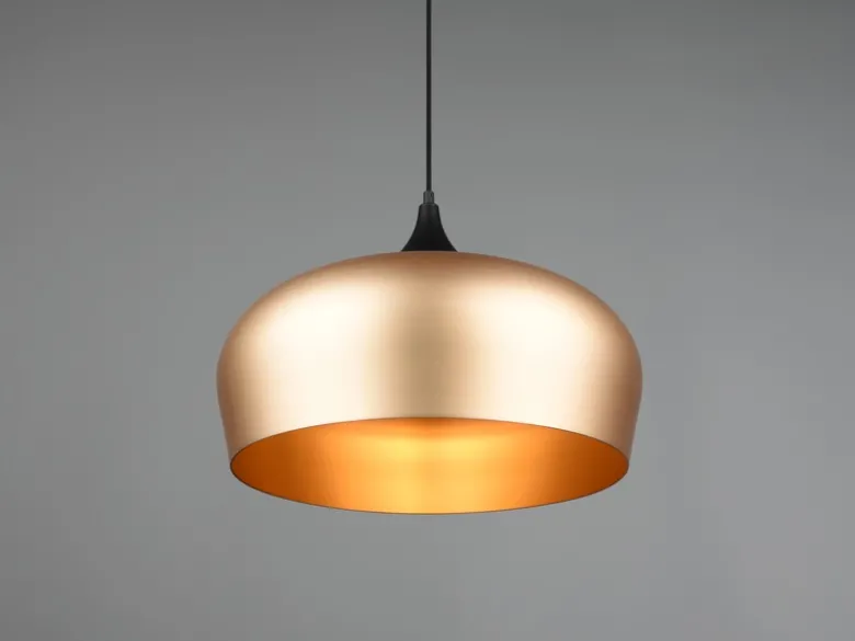 LED Pendelleuchte 1-flammig mit Lampenschirm Messing, Ø 45cm