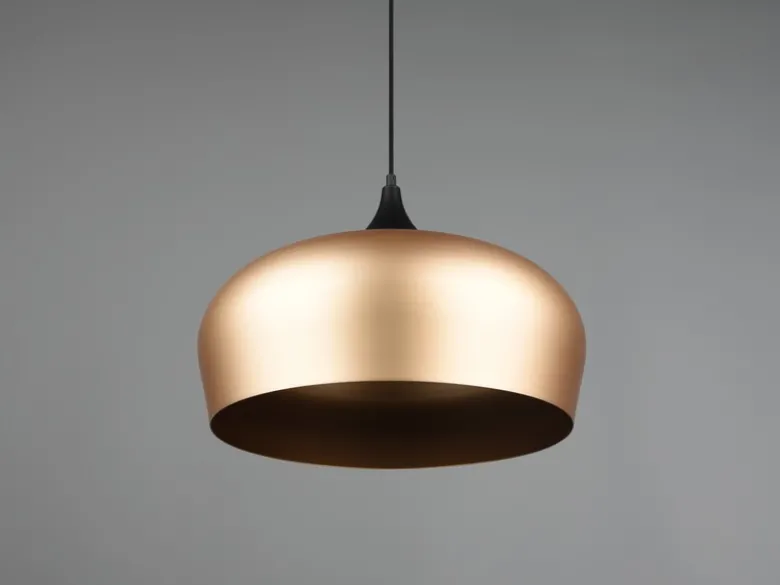 LED Pendelleuchte 1-flammig mit Lampenschirm Messing, Ø 45cm