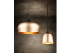 LED Pendelleuchte 1-flammig mit Lampenschirm Messing, Ø 45cm