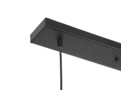 LED Pendelleuchte 3-flammig mit Gitter Lampenschirmen Schwarz, Breite 120cm