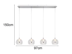 LED Pendelleuchte FLYNT mit Switch Dimmer & Lichtfarbe einstellbar, Breite 97cm