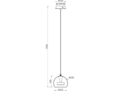 LED Pendelleuchte FLYNT mit Switch Dimmer & Lichtfarbe einstellbar, Ø 20cm