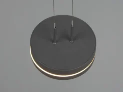 LED Pendelleuchte FRANKLIN 3-flammig höhenverstellbar dimmbar Anthrazit, B: 85cm