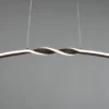 LED Pendelleuchte GINKO in Metall Schwarz geschwungen, Breite 79cm