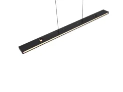 LED Pendelleuchte GRAHAM dimmbar & stufenlos höhenverstellbar, Schwarz, B: 109cm