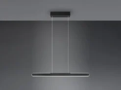 LED Pendelleuchte HELIOS Schwarz dimmbar & höhenverstellbar bis 150cm, B: 100cm