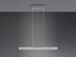 LED Pendelleuchte HELIOS Silber dimmbar & höhenverstellbar bis 150cm, B: 100cm