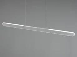LED Pendelleuchte HELIOS Silber dimmbar & höhenverstellbar bis 150cm, B: 100cm