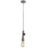 LED Pendelleuchte in Industrial Wasserrohr Optik Grau Antik, Höhe 120cm