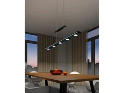 LED Pendelleuchte LACAL Schwarz dimmbar & höhenverstellbar, Breite 100cm