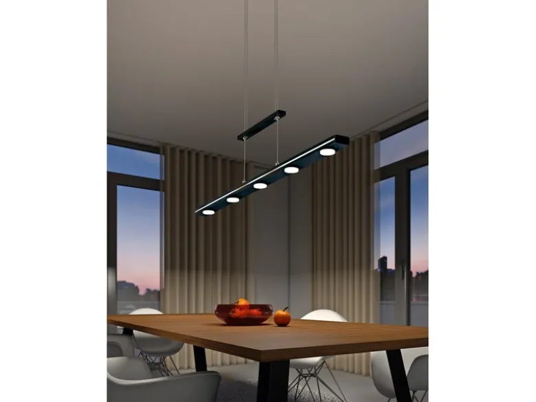 LED Pendelleuchte LACAL Schwarz dimmbar & höhenverstellbar, Breite 100cm