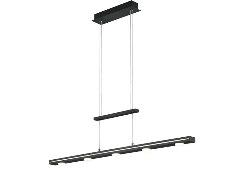 LED Pendelleuchte LACAL Schwarz dimmbar & höhenverstellbar, Breite 100cm