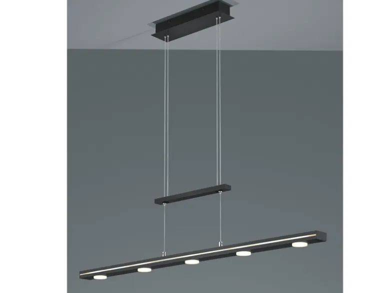 LED Pendelleuchte LACAL Schwarz dimmbar & höhenverstellbar, Breite 100cm